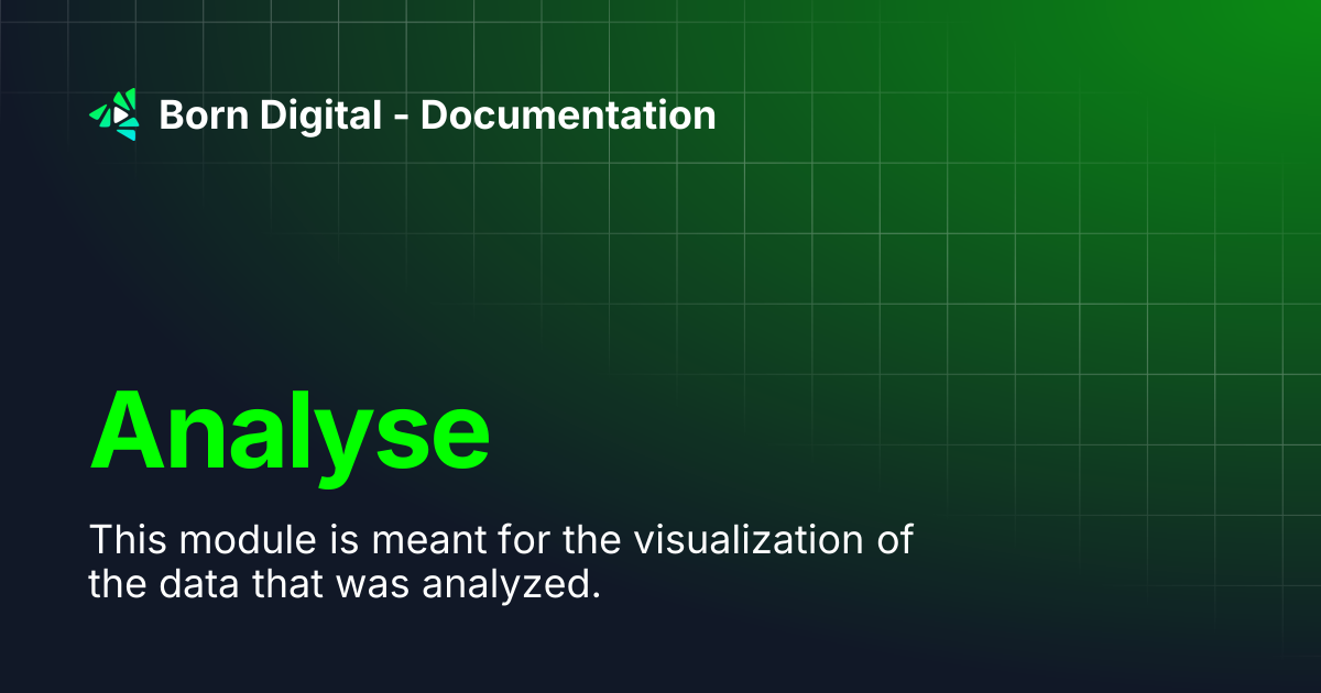 Analyse | Born Digital - Documentation