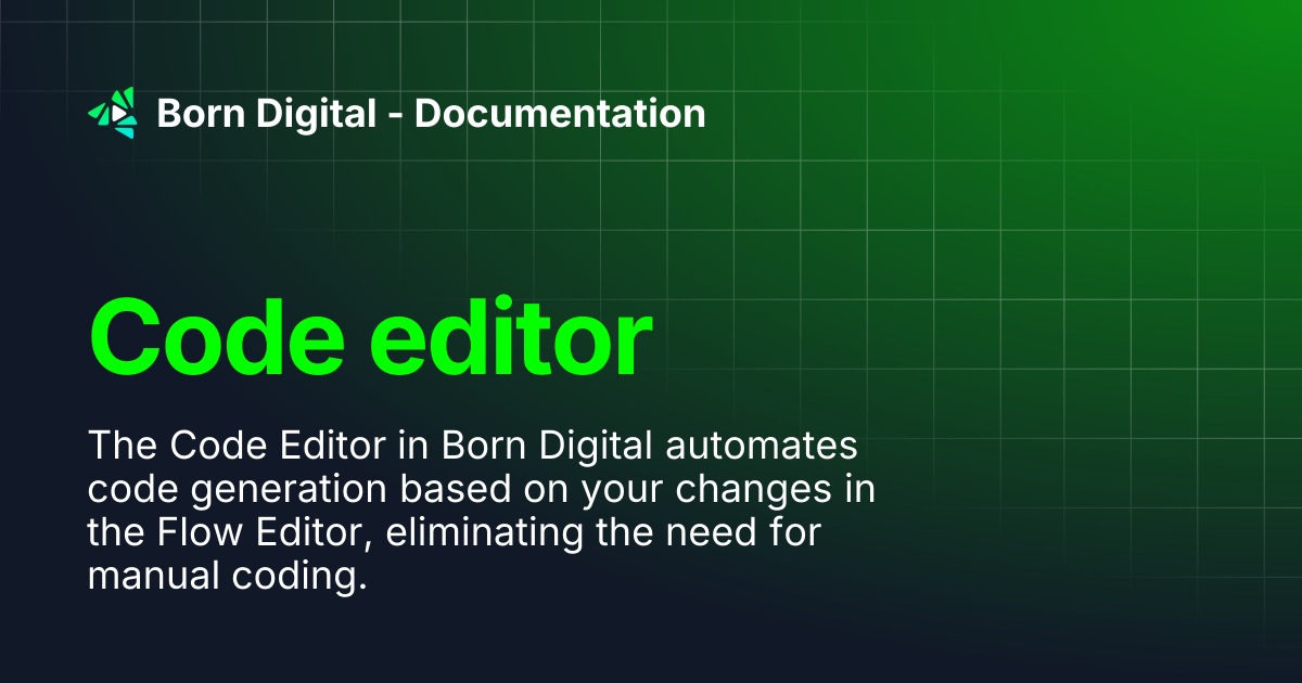 Code editor | Born Digital - Documentation