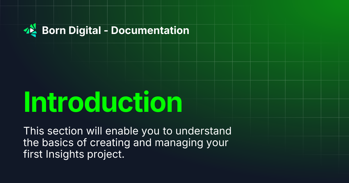 Introduction | Born Digital - Documentation
