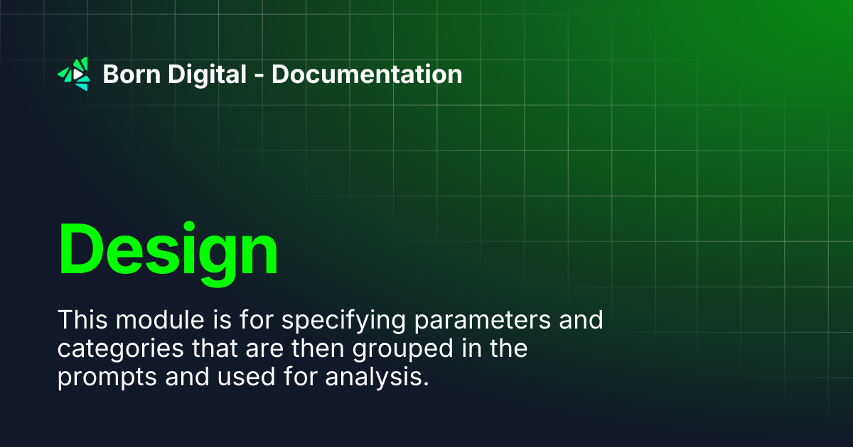 Design | Born Digital - Documentation